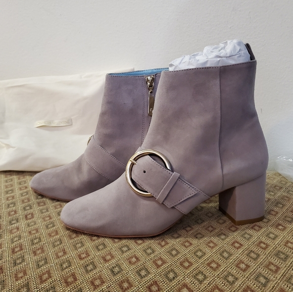 FRANCES VALENTINE GRAY SUEDE BOOTS - Picture 1 of 4